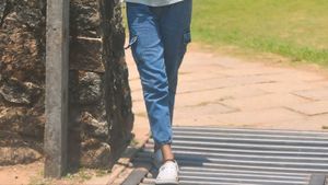 Blue Denim Cargo Pants