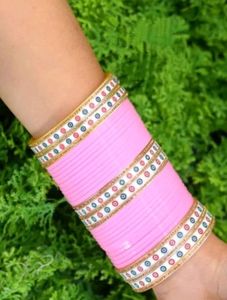 Unique Pink Colour Bridal Chura