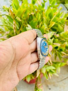 Seiko Automatic Blue Dial 6119-8490 Rare Movement