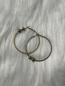 Golden &amp; Silver Hoop Earrings Combo