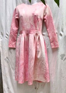 56 Pink Tie-Dye Dress