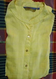 Yellow Avaasa Button Top