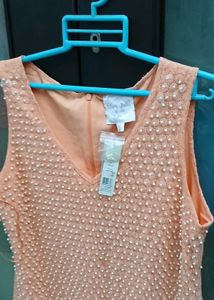 Beaded Sleeveless Dress -  M Size