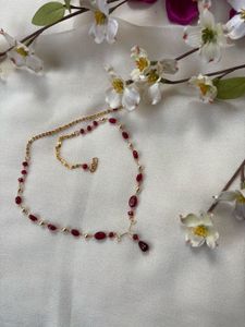 handmade princess ruby necklace