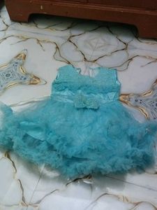 Sparkly Aqua Tulle Party Dress