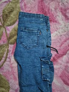 Boys Blue Denim Joggers
