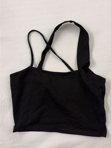 Black Crop Tank Top