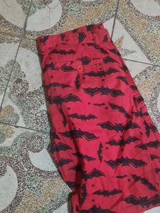 Red Bat Print Shorts