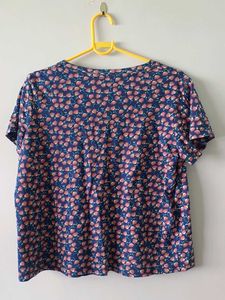 Floral Print Short Sleeve Top