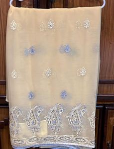 Embroidered Bright Yellow Saree 🟡💛