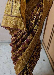 excellent 🔥aari work 😍Maroon &amp; Gold Saree