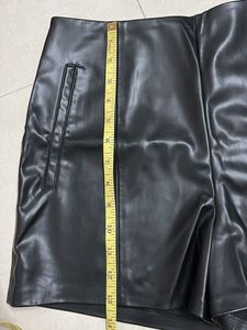 Chic Black Faux Leather Shorts