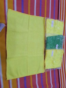 4 Hand Towel 3 Yellow 1 Green