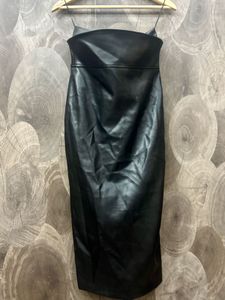 Imported Leather Skirt (long)