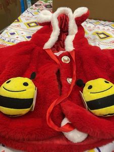 Santa Christmas Bumblebee Fur Coat