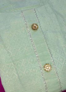 Light Green Zari Work Kurti