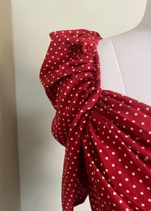 Polka Dot Wrap Top