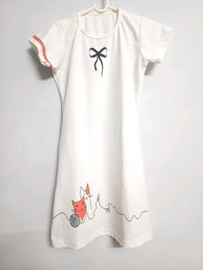 Cute Cat Graphic Tee Dress