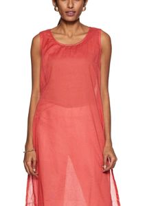 BIBA Elegant Coral Printed Tiered Kurta