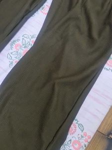 Olive Green Wide Leg Pants - New!