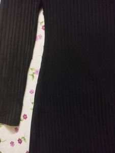 Cute Ribbed Black SHEIN Dress