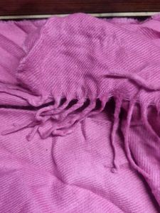 Pink Scarf with Fringe 1