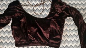 Coffee Colour Full Sleeves Blouse