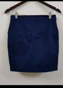Navy Blue Mini Skirt
