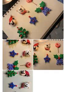 Clay Christmas Magnets