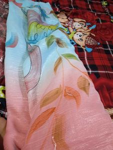 Pure Crush Georgette Hand Brush Paint Sarees