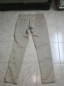 Beige Casual Pants