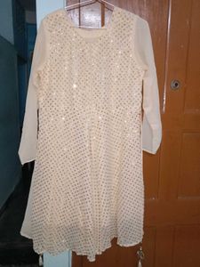 Cream Colour Festive wear Suit