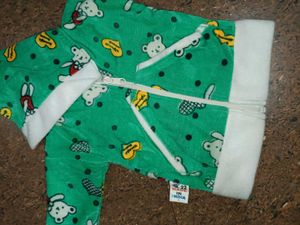 Cute Bear Print Baby Onesie