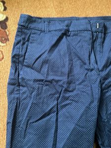 Navy Blue Dot Patterned Pants