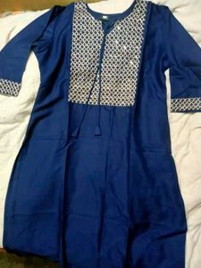 Blue Embellished Kurti