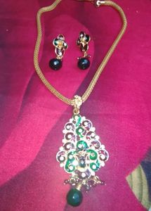 Blue Beaded Necklace Set