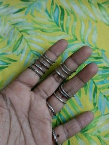 13 Silver Tone Ring Set!!! - Boho Style