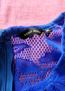 Netted Electric Blue Top