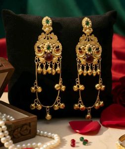 Elegant Gold Tone Jhumka Earrings
