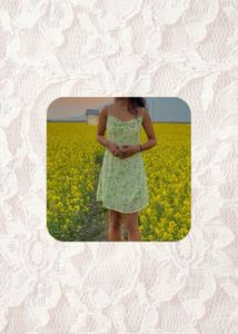 Green Floral Mini Dress