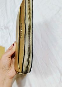 Michael Kors Pale Gold Continental Leather Wallet