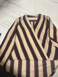 Striped formal top