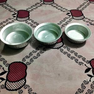 Set of Three Aluminum Bowls