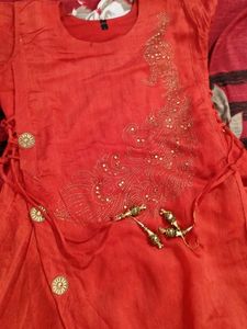 Full Flared Red Gown