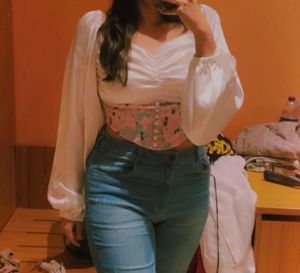 Puff Sleeves Corset Top