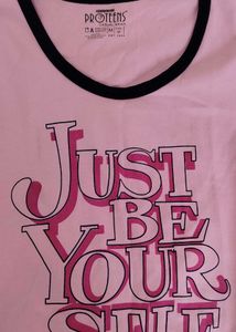 Pink &#39;Just Be Yourself&#39; Graphic Tee