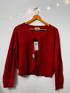 Red Thin Cardigan