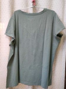 V Neck Oversized Green vero Moda Tshirt