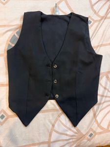 Black Vest and skirt Co-ord Outfit