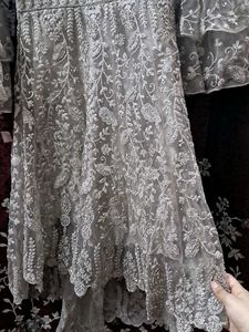 Silver Festive Lehenga